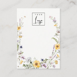 Gult Wildblomme Wandean Necklace Logotyp Visning Visitkort