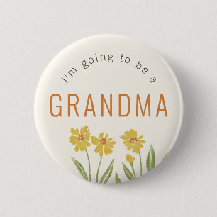 Gult Wildblomming som mormor Knapp