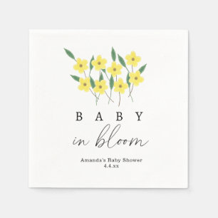 Gult Wildblommor - Baby i blomning Pappersservett