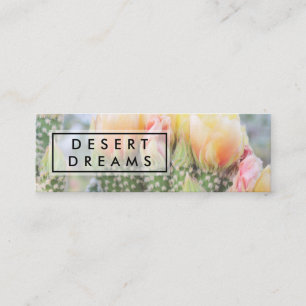 Gult WildBlommor Desert Garden Photo Travel Mini Visitkort