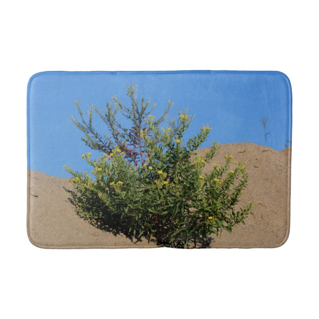 Gult Wildblommor i Sand-Blommigten Badrumsmatta (Framsidan)