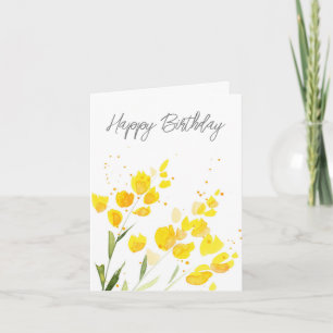 Gult Wildblommor Kort