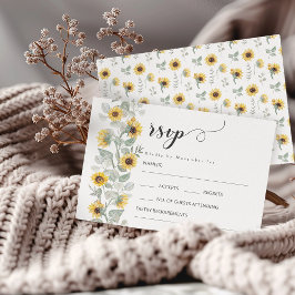 Gult Wildblommor Sunwers Bröllop OSA Cards