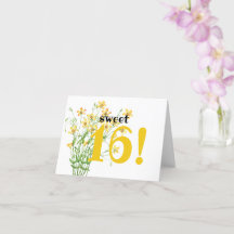 Gult Wildblommor Sweet 16:e födelsedagen