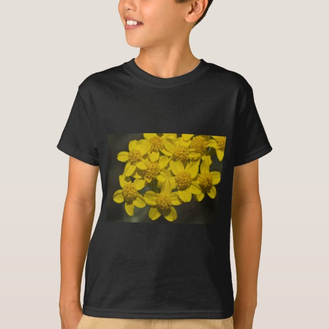 Gult Wildblommor T Shirt (Framsida)
