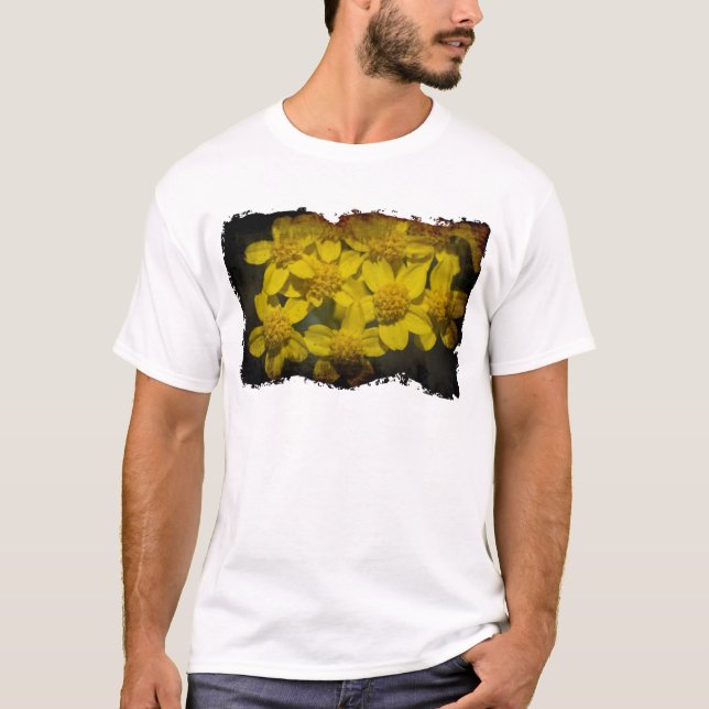Gult Wildblommor T Shirt (Framsida)