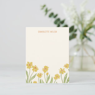 Gult Wildblommors personliga förråd Tack Kort