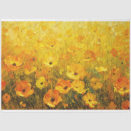 Gult Wildblomsimpressionist Decoupage