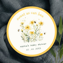 Gult WildblomSöt som Bee Neutralt Baby Shower