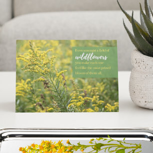 Gult Wildblomsteilärares uppskattningsstomme Tack Kort