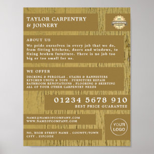 Gult Wood, Carpentry, Carpenter Advertising Poster