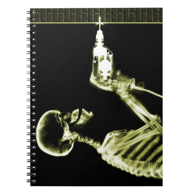 Gult X-Ray Skeleton Builder Anteckningsbok (Framsidan)