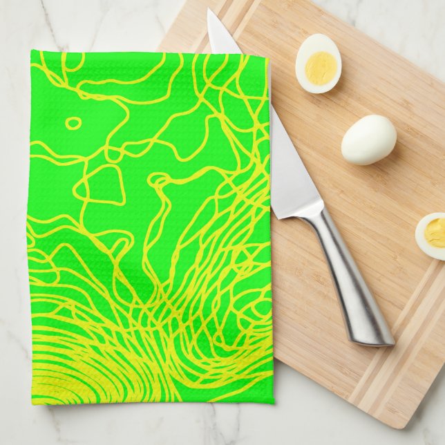 Gult Yarn Köksdukar Kökshandduk (Vikt i Fjärdedel)