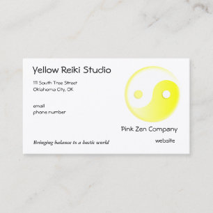 Gult Yin Yang-symbol Visitkort