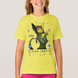 Gult Youth Artsy Butterfly Roligt T-Shirt