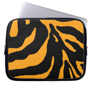 Gult Zebra Rand Animal Print Laptop Sleeve