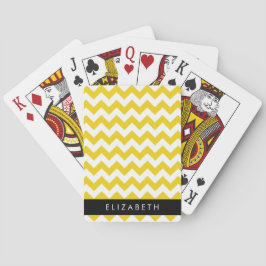 Gult Zigzag, Gult Chevron, ditt namn Casinokort