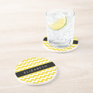 Gult Zigzag, Gult Chevron, ditt namn Underlägg