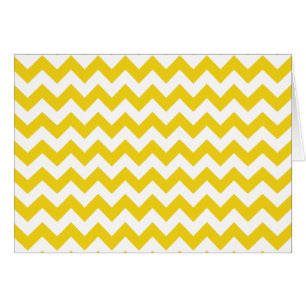 Gult Zigzag, Gult Chevron, Geometric Mönster Hälsningskort