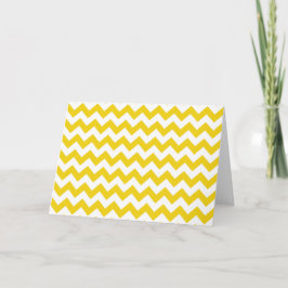 Gult Zigzag, Gult Chevron, Geometric Mönster Kort