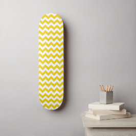 Gult Zigzag, Gult Chevron, Geometric Mönster Mini Skateboard Bräda 18,5 Cm