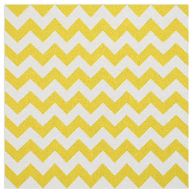 Gult Zigzag, Gult Chevron, Geometric Mönster Tyg (Provkarta)