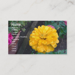 Gult Zinnia Visitkort