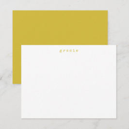 Gulten Anpassat namn för minimalistisk retro-skriv Anteckningskort