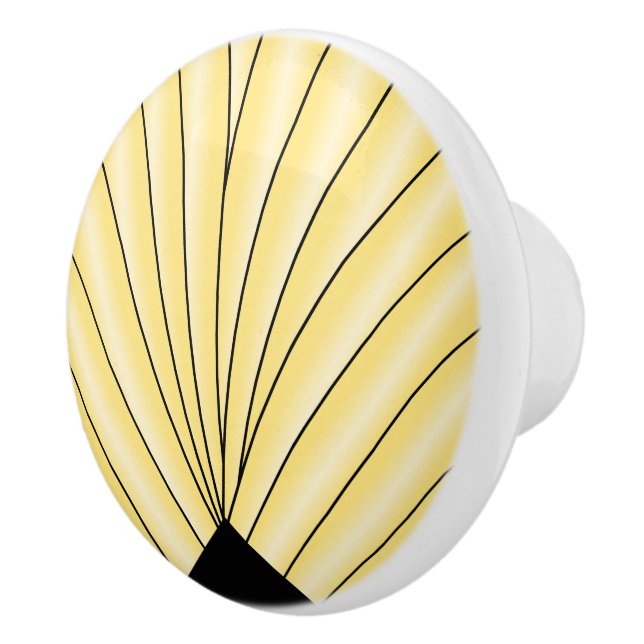 Gulten Art Deco Fläkt Design Ceramic Knob Knopp (Höger)