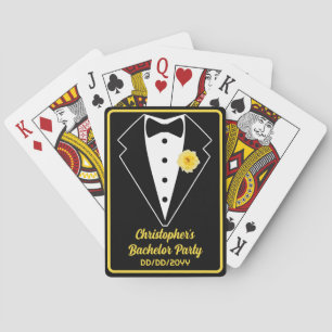 Gulten Bachelor Party Poker Black Tuxedo Butter Casinokort
