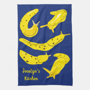 Gulten Banana Slugs och Royalet Blue Personalize Kökshandduk