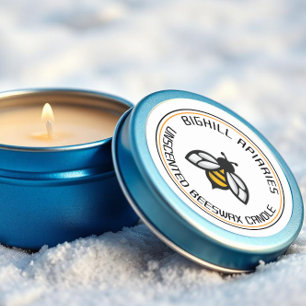 Gulten Beeswax Candle-etikett Runt Klistermärke
