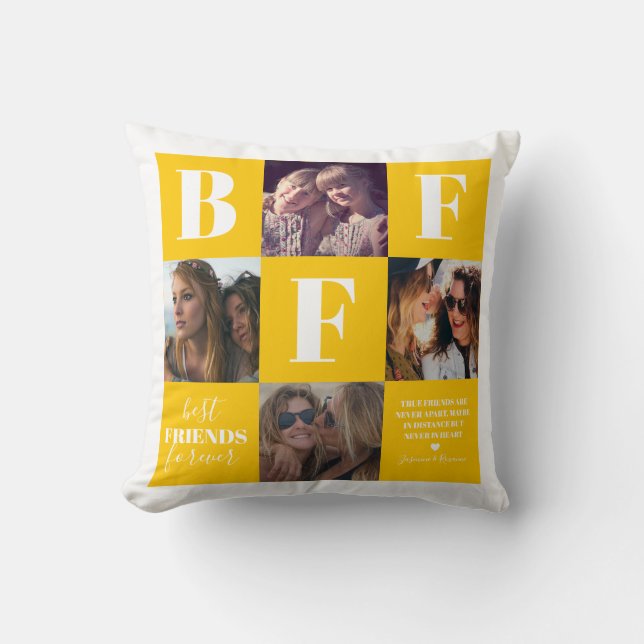 Gulten BFF Besties Photo Collage Kudde (Framsida)