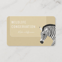 Gulten Black and White Stripe Zebra Visitkort
