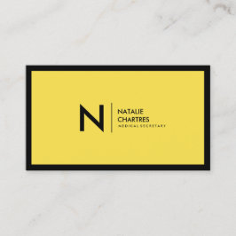 Gulten Black Ram minimalist Monogram Visitkort