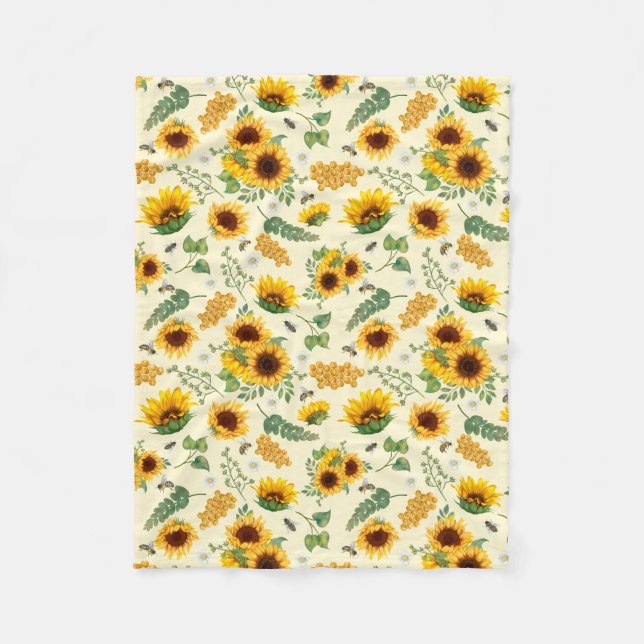 Gulten Blommigt Fleece Blanket (Framsidan)