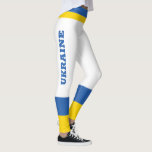 Gulten  Blue Modern Simple i Ukraina Flagga Färg Leggings<br><div class="desc">Design är blått och gult,  Support Ukraina.</div>