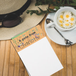 Gulten Boho Land vildblomsterfärgning Brevpapper