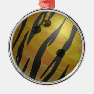 Gulten Bowling Ball Tiger Julgransprydnad Metall
