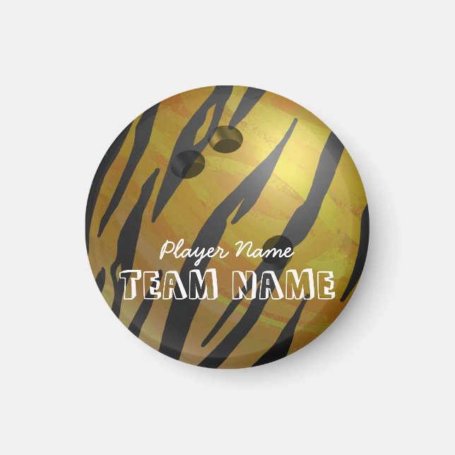 Gulten Bowling Ball Tiger Magnet (Framsidan)