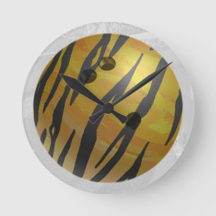Gulten Bowling Ball Tiger Rund Klocka