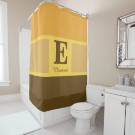 Gulten Brown Monogram med stripe Modern Elegant