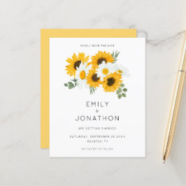 Gulten Budgeterad rustik solblomma Spara datum