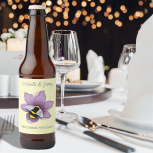 Gulten Bumblebee Lavender Flowers Ölflaska Etikett