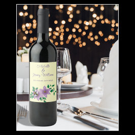 Gulten Bumblebee Lavender Flowers Vinflaska Etikett