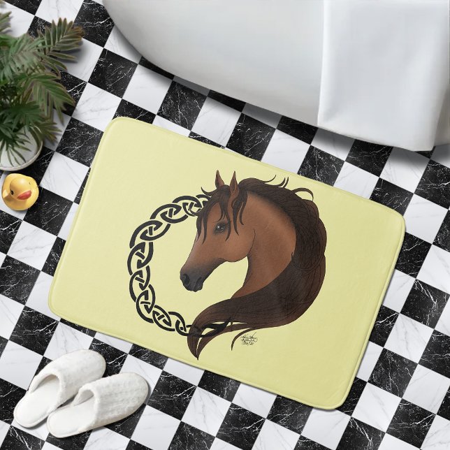 Gulten Celtic Brown Horse Badrumsmatta (Skapare uppladdad)