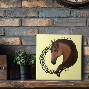 Gulten Celtic Brown Horse Kakelplatta
