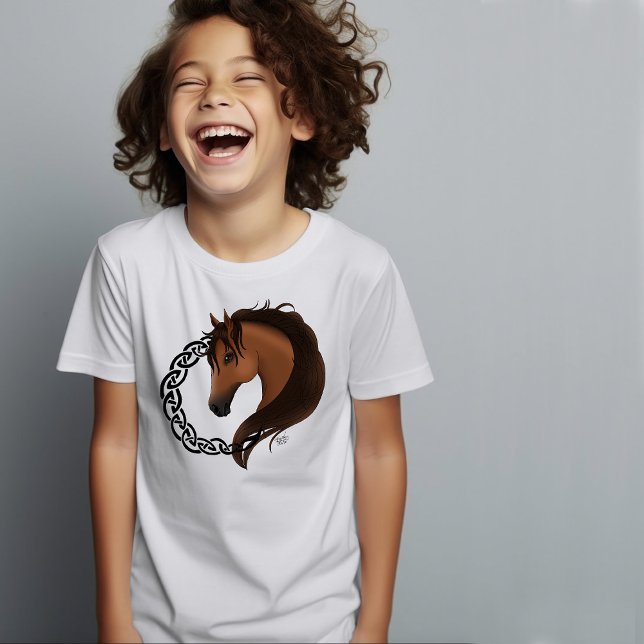Gulten Celtic Brown Horse T Shirt (Skapare uppladdad)