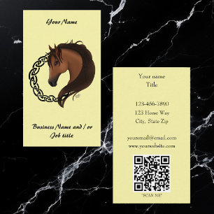 Gulten Celtic Brown Horse Visitkort