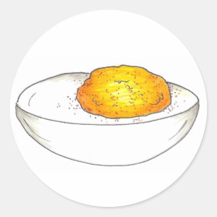 Gulten Classic Deviled Egg Picnic Food Foodie Eggs Runt Klistermärke